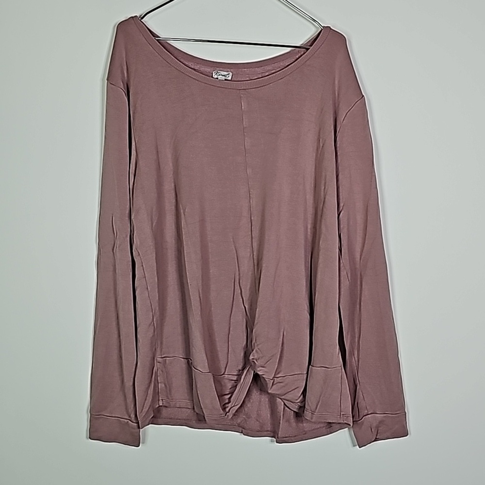 KISMET XL salmon pink long sleeve sweater